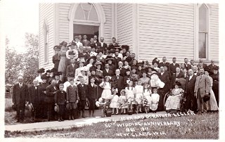 John and Dorathea Legler, 50th Wedding Anniversary, 1861 - 1911.  New Glarus, Wis.